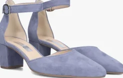blauwe gabor sandalen met hak 340