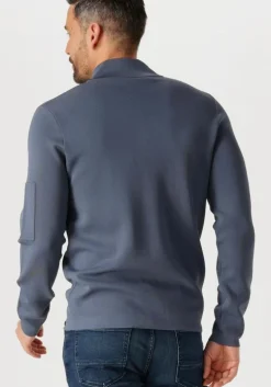 blauwe genti trui turtle zip