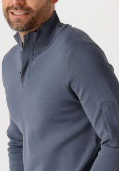 blauwe genti trui turtle zip