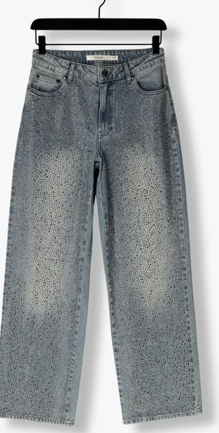 blauwe gestuz straight leg jeans zorahgz mw jeans