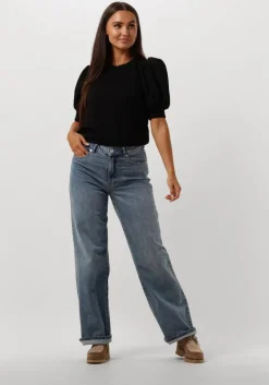 blauwe gestuz wide jeans zolinagz hw wide jeans