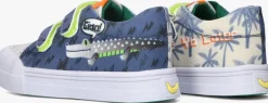 blauwe go bananas lage sneakers croco