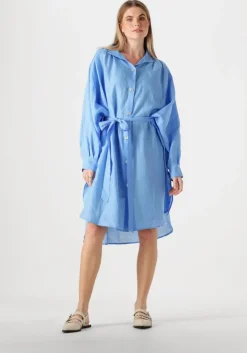 blauwe greek archaic kori midi jurk 130463