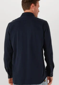 blauwe g-star raw casual overhemd marine jersey shirt ls