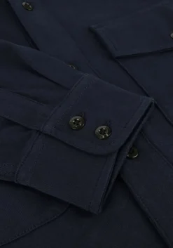 blauwe g-star raw casual overhemd marine jersey shirt ls