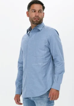 blauwe g-star raw casual overhemd secret utility reg shirt