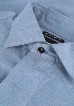 blauwe g-star raw casual overhemd secret utility reg shirt