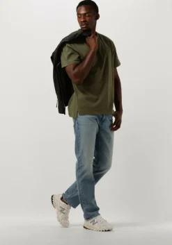 blauwe g-star raw straight leg jeans mosa straight