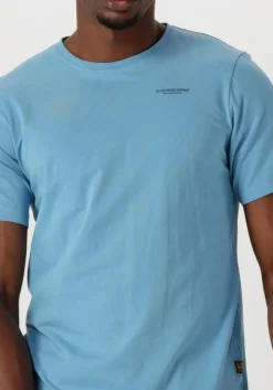 blauwe g-star raw t-shirt slim base r t s/s