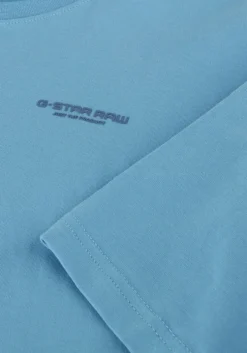 blauwe g-star raw t-shirt slim base r t s/s