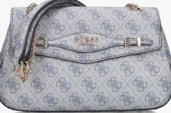 blauwe guess schoudertas katya convertible xbody flap