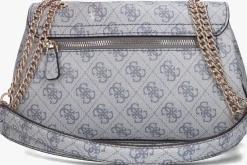 blauwe guess schoudertas katya convertible xbody flap