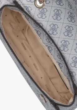 blauwe guess schoudertas katya convertible xbody flap