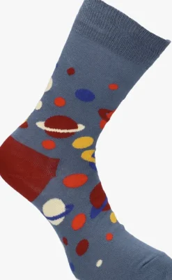 blauwe happy socks sokken the milky way