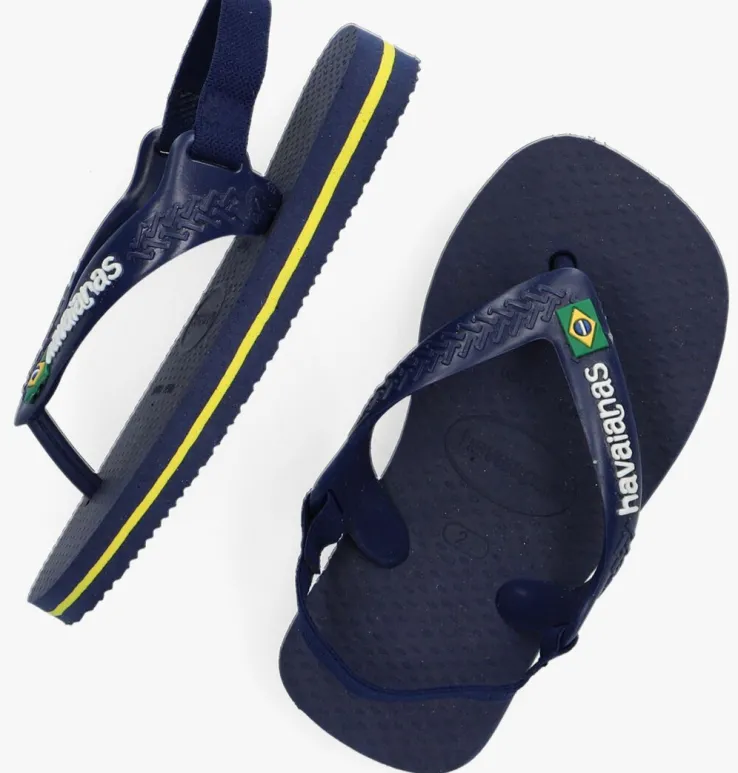 blauwe havaianas teenslippers baby brasil logo ii