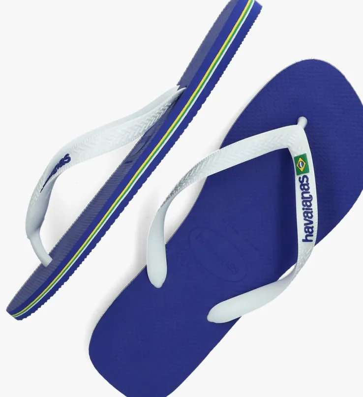 blauwe havaianas teenslippers brasil logo