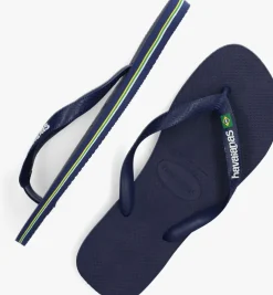 blauwe havaianas teenslippers brasil logo