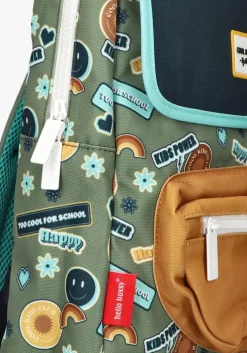 blauwe hello hossy rugtas smiley