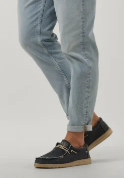 blauwe heydude instappers wally braided