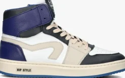 blauwe hip hoge sneakers h1765