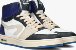 blauwe hip hoge sneakers h1765