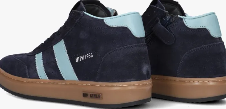 blauwe hip hoge sneakers h1253