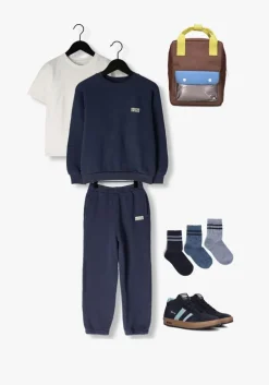 blauwe hip hoge sneakers h1253