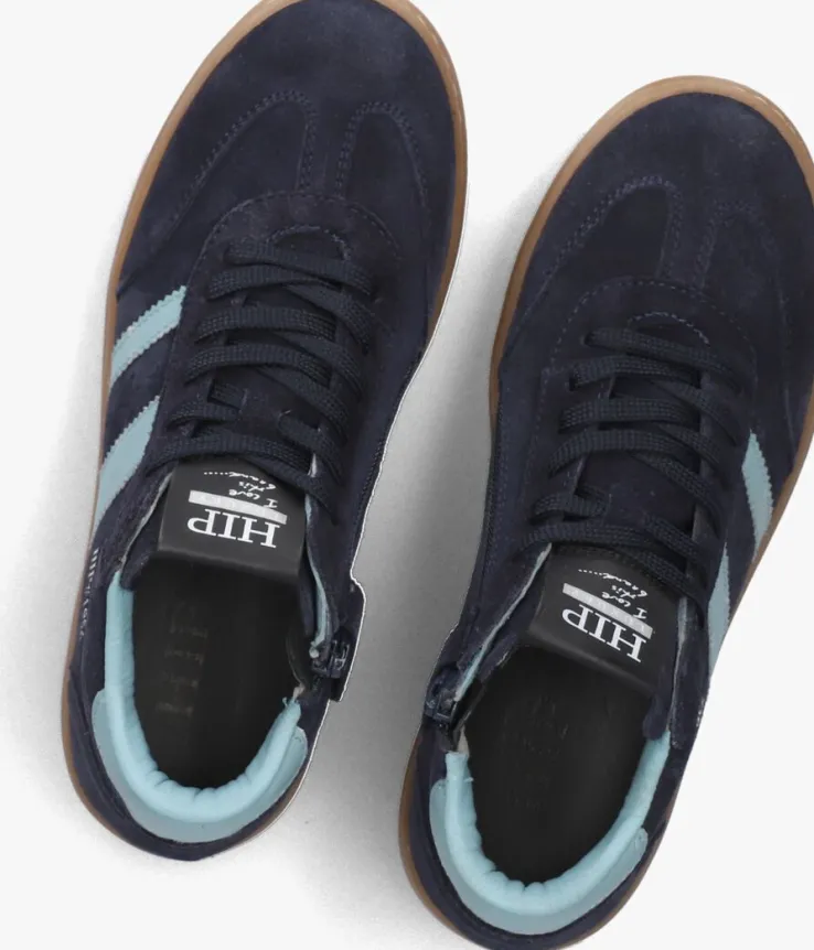 blauwe hip hoge sneakers h1253