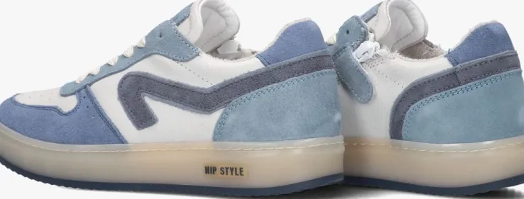 blauwe hip lage sneakers h1804