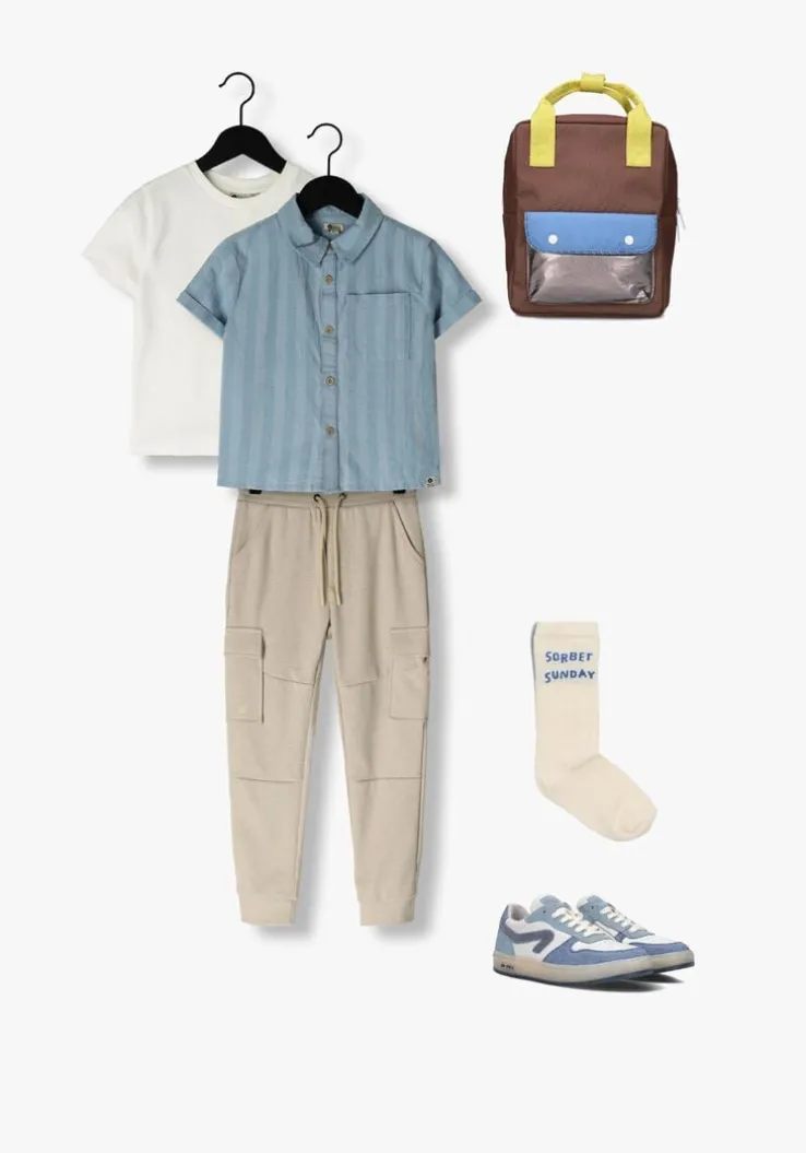 blauwe hip lage sneakers h1804