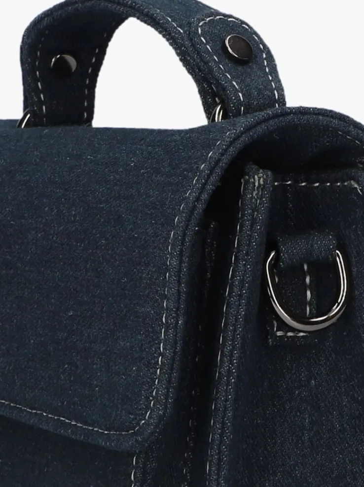 blauwe hvisk schoudertas renei denim