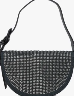 blauwe hvisk schoudertas nomi denim embellished