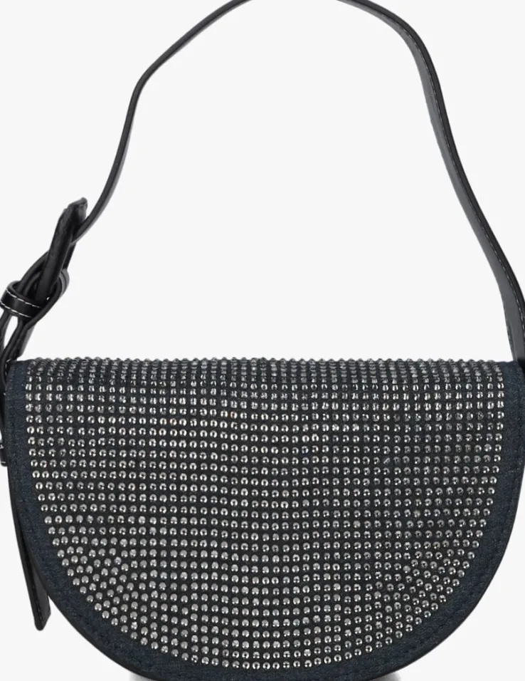 blauwe hvisk schoudertas nomi denim embellished