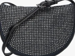 blauwe hvisk schoudertas halo denim embellished