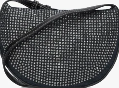 blauwe hvisk schoudertas halo denim embellished