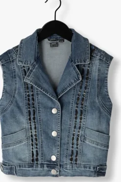 blauwe indian blue jeans gilet denim gilet embroidery