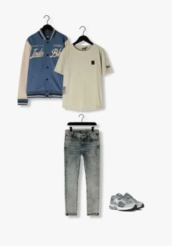 blauwe indian blue jeans vest bomber jacket indian