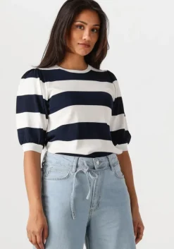 blauwe jansen amsterdam top kimmie top k 136 big stripe short puffed sleeve
