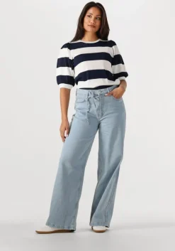 blauwe jansen amsterdam top kimmie top k 136 big stripe short puffed sleeve