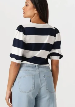 blauwe jansen amsterdam top kimmie top k 136 big stripe short puffed sleeve