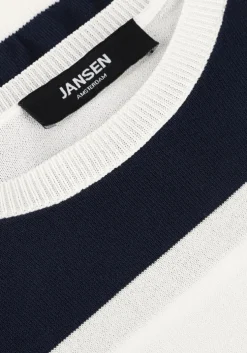 blauwe jansen amsterdam top kimmie top k 136 big stripe short puffed sleeve