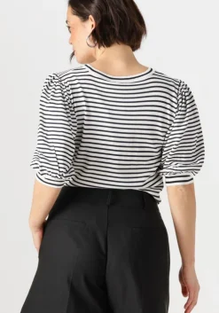 blauwe jansen amsterdam top kim top k 136 stripe short puffed sleeve