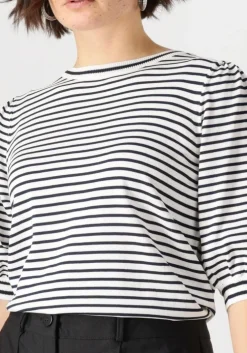 blauwe jansen amsterdam top kim top k 136 stripe short puffed sleeve