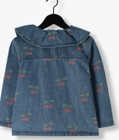 blauwe konges slojd blouses magot denim shirt gots