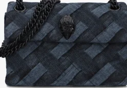 blauwe kurt geiger london schoudertas mini kensington soft bag