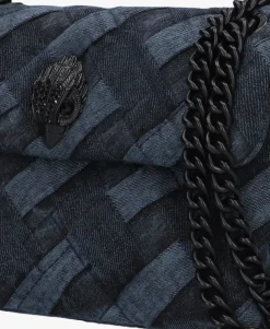 blauwe kurt geiger london schoudertas mini kensington soft bag