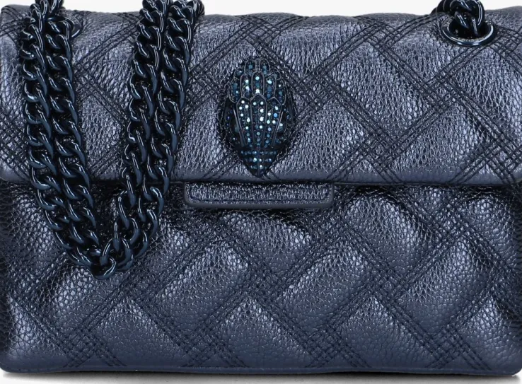 blauwe kurt geiger london schoudertas mini kensington drench