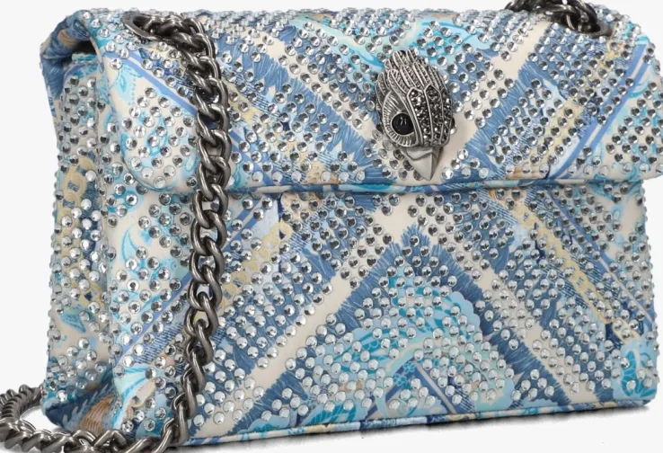 blauwe kurt geiger london schoudertas mini kensington