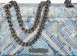 blauwe kurt geiger london schoudertas mini kensington