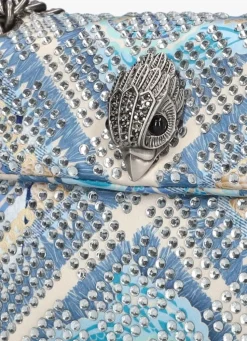 blauwe kurt geiger london schoudertas mini kensington